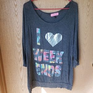 Plus Size 3/4 Length Shirt